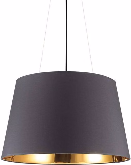 Ideal Lux Nordik Modern Dome Suspended Ceiling Pendant Light in Black and Gold