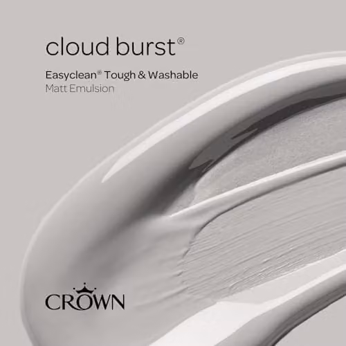Crown EASYCLEAN Matt Emulsion Wall Paint, Grey, 2.5L – 2