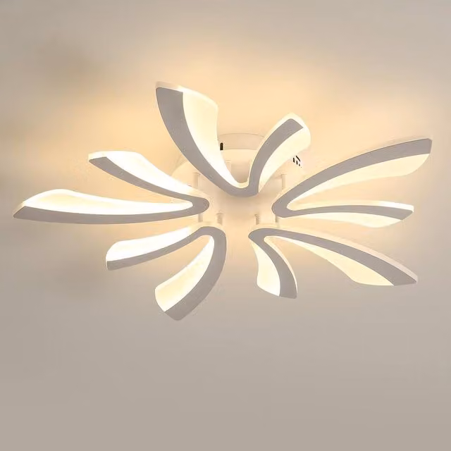 Goeco Modern Round LED Ceiling Light, 50W, Warm White, White