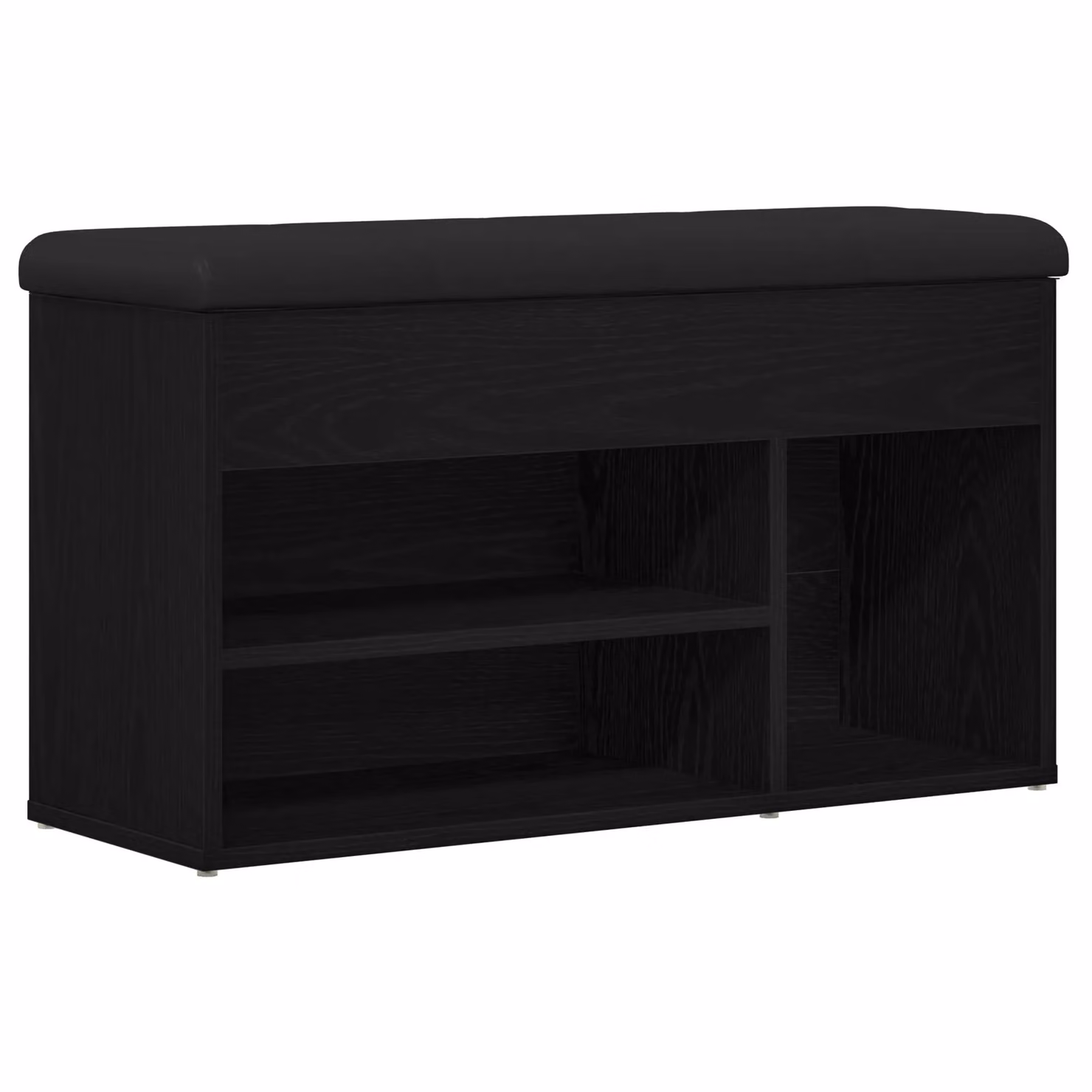 Berkfield Home Black Oak Storage Bench and Shoe Rack, W/D/H: 80 x 30 x 45 cm – 2