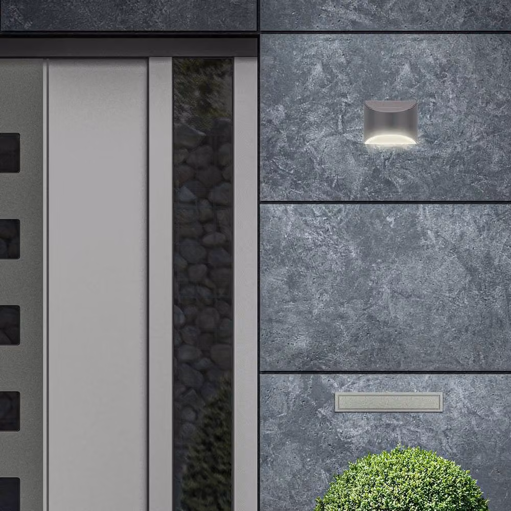 Briloner LED Solar Outdoor Wall Light in Black with Warm White 3000K and Dusk Sensor, IP44 Rated – 5