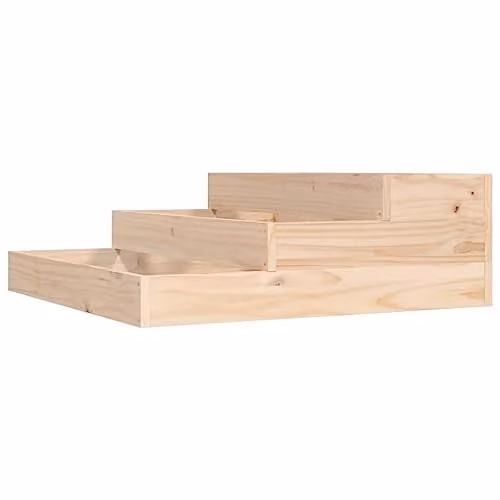 vidaXL Brown Wooden Raised Bed Planter W: 78 cm, D: 78 cm, H: 27 cm