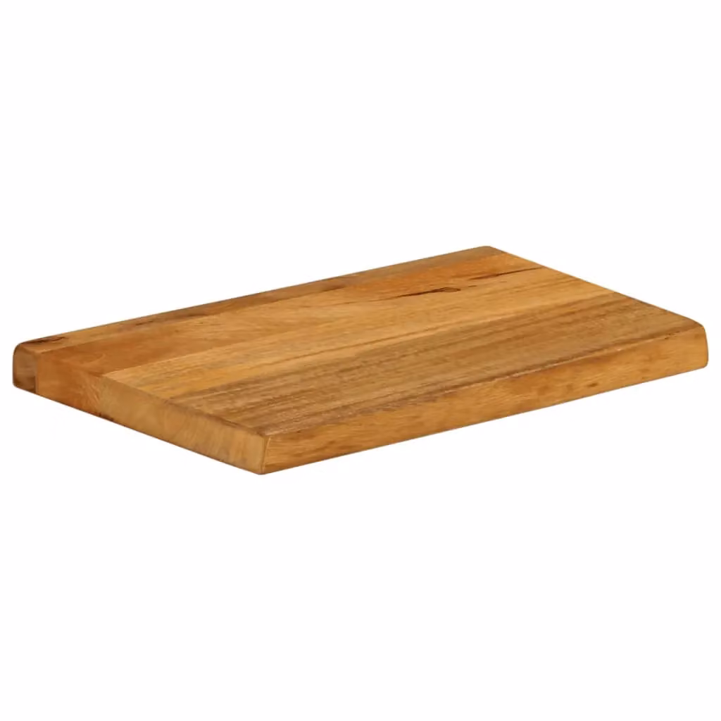 Berkfield Home Solid Wood Mango Table Top with Live Edge, Brown, W: 40 cm, D: 30 cm, H: 2.5 cm – 2