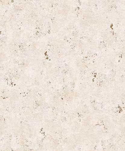 Grandeco Even Authentic Textured Distressed Concrete Stone Wallpaper in Copper Taupe and Beige