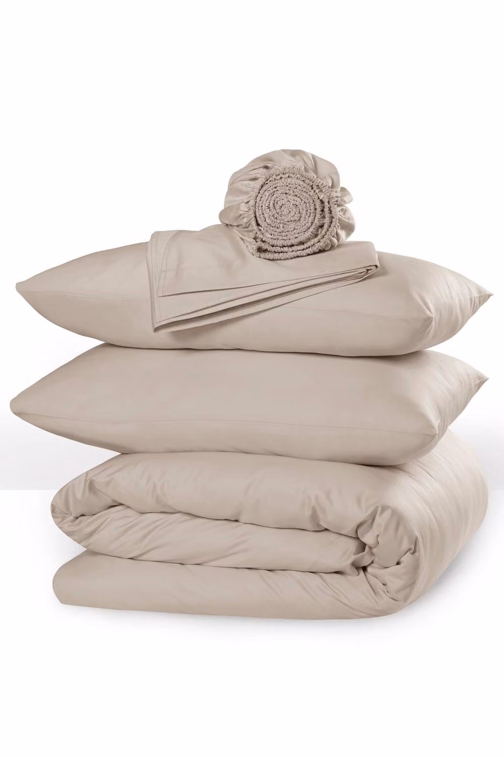 The Linen Consultancy TLC 5 Star Hotel Concept 250TC Cotton Percale Duvet Cover in Beige, Super King – 2