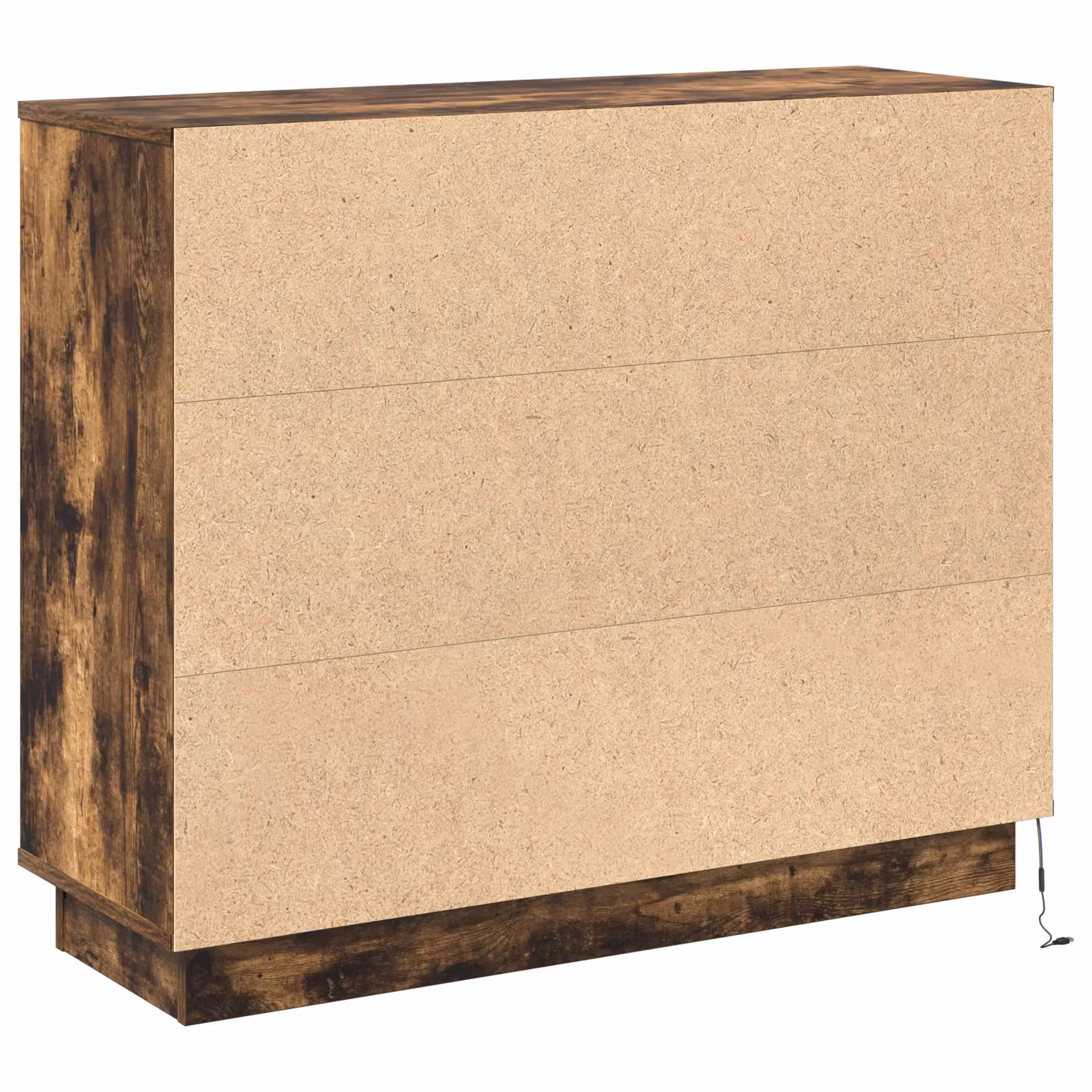 Berkfield Home Sideboard with Integrated LED in Smoked Oak Brown, W/D/H: 90 x 32 x 75 cm – 5