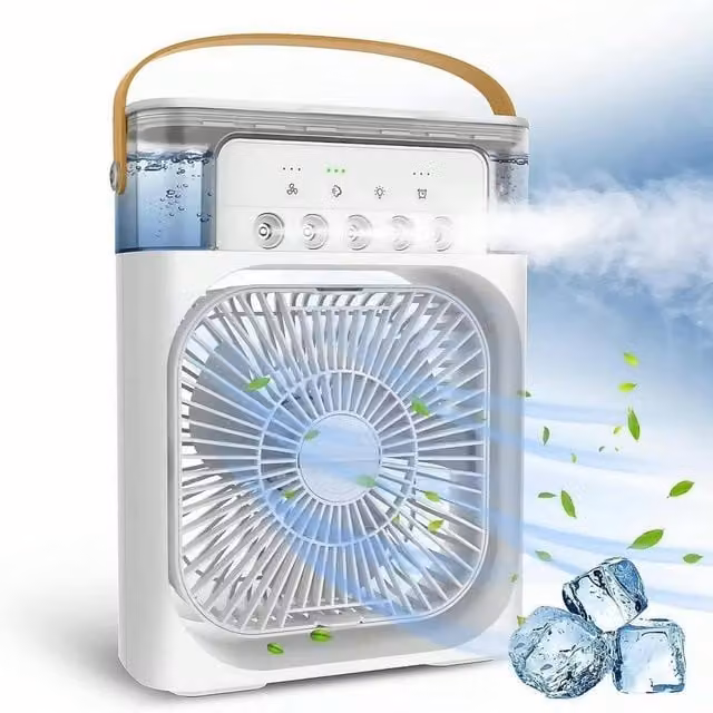 Rolipo 4-in-1 Portable Air Cooler and Mist Fan with Aroma Diffuser, White – 1