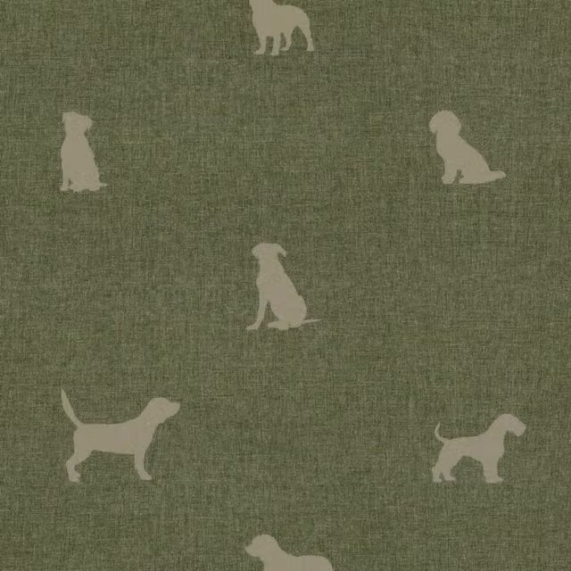 Ante Decor Woof Printed Cotton Fabric in Sage Green