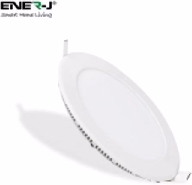 ENER-J Pack of 4 White Recessed Round LED Mini Panel Lights, 6W, 3000K Warm White, 120mm Diameter (105mm Cut-out) – 1