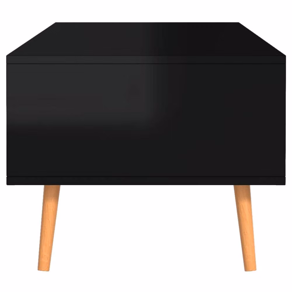 Berkfield Home Elegant Coffee Table in High Gloss Black, W: 100 cm, D: 49.5 cm, H: 43 cm – 3