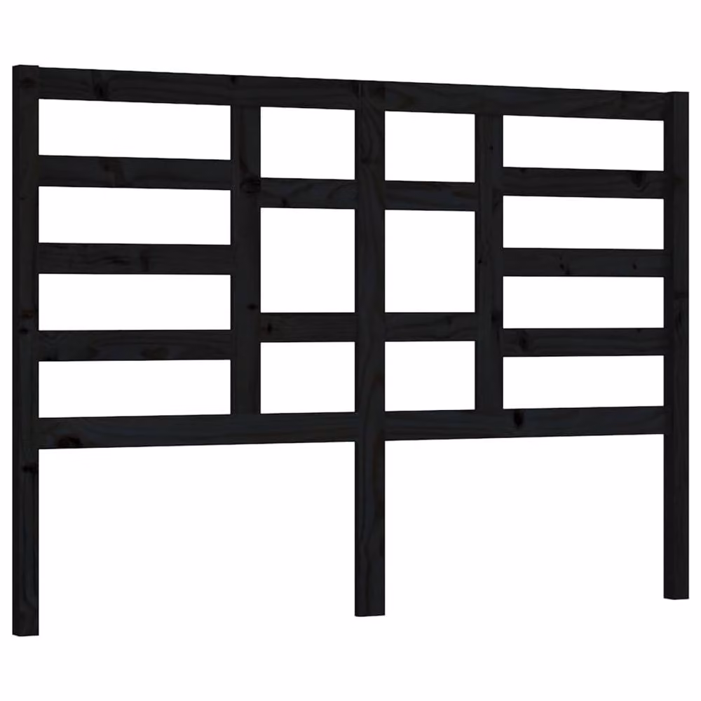 Berkfield Home Beautiful Bed Headboard in Black Solid Pine, W/D/H: 166 x 4 x 104 cm – 2