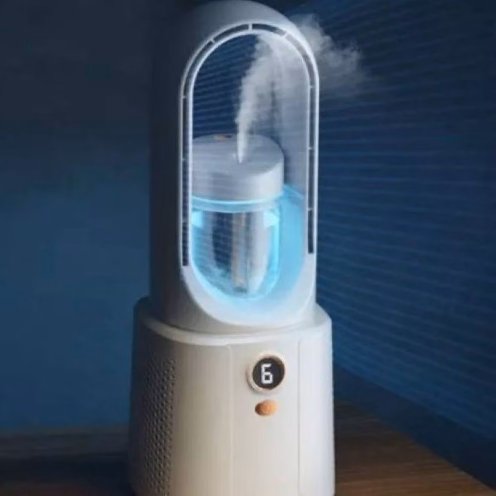 Quipulse Six-Speed Bladeless Fan with Ultrasonic Mister Humidifier in White – 2