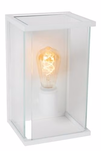 Lucide Claire White Metal Wall Light for Indoor and Outdoor Use, IP54, E27