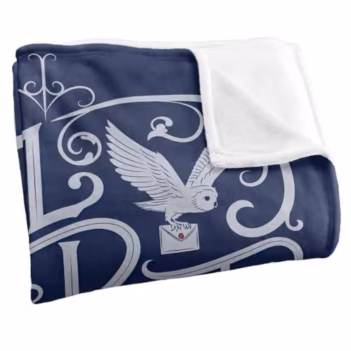 Warner Bros. Harry Potter Owl Post Super Soft Silky Touch Fleece Throw Blanket, Multicolour, W: 127.0 cm x L: 152.4 cm – 2