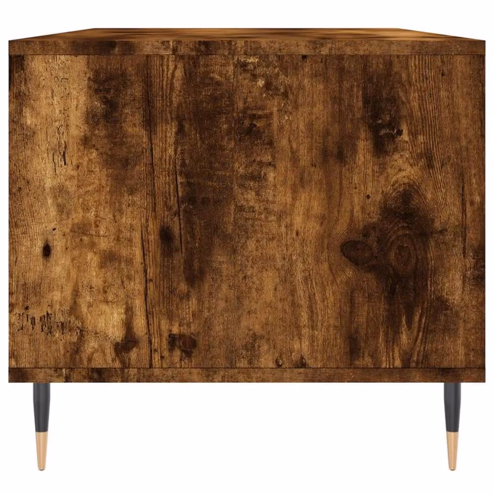 Berkfield Home Modern Smoked Oak Coffee Table in Brown, W/D/H: 90 x 49 x 45 cm – 5