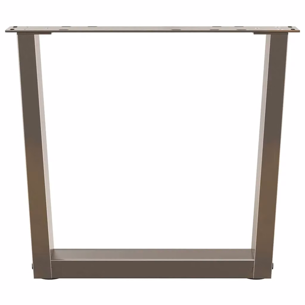 Berkfield Home V-Shape Dining Table Legs, 2 Pieces, Brown Steel, H: 50 x W: 42 cm – 2