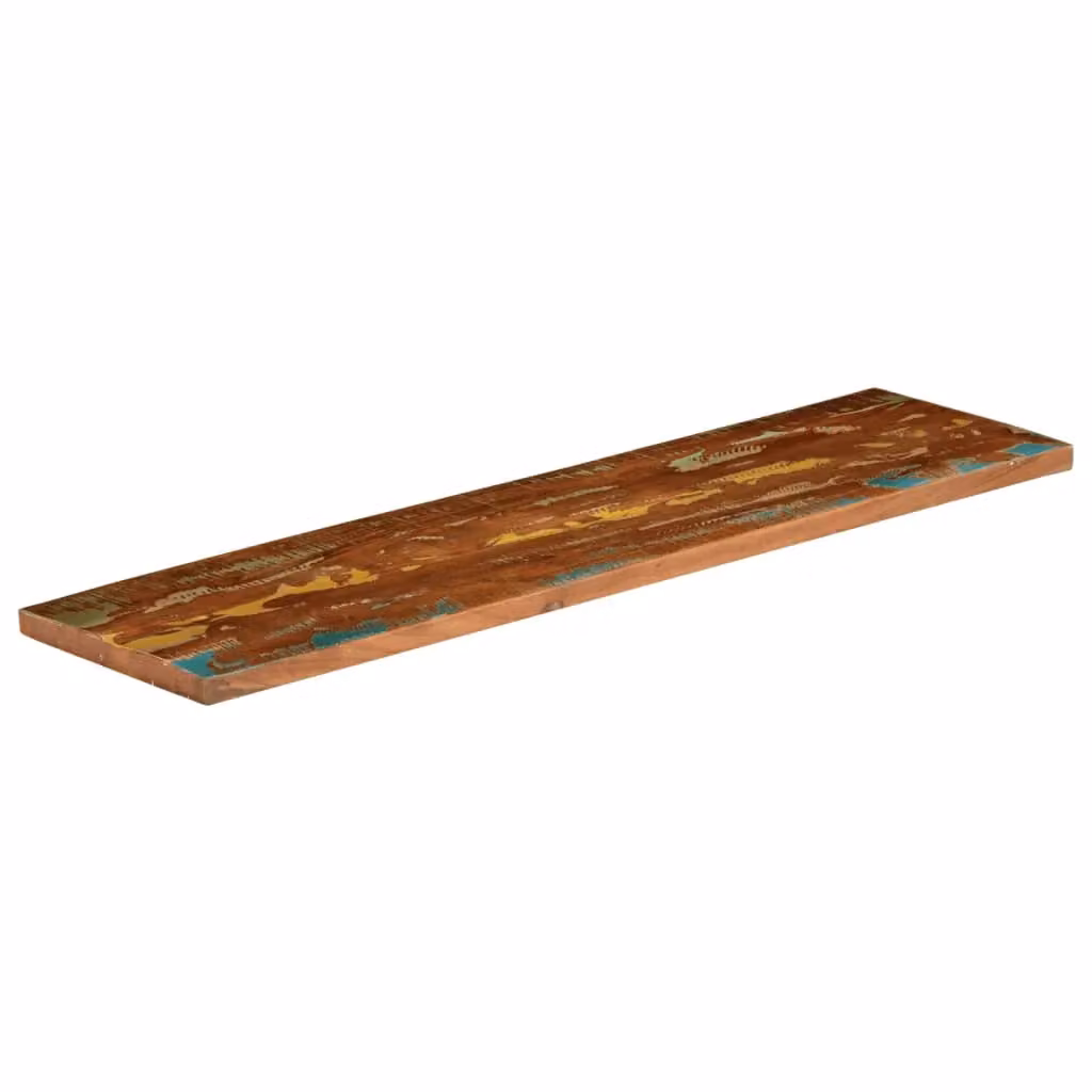 Berkfield Home Rectangular Reclaimed Solid Wood Table Top, Brown, W: 110 cm, D: 30 cm, H: 3.8 cm – 2
