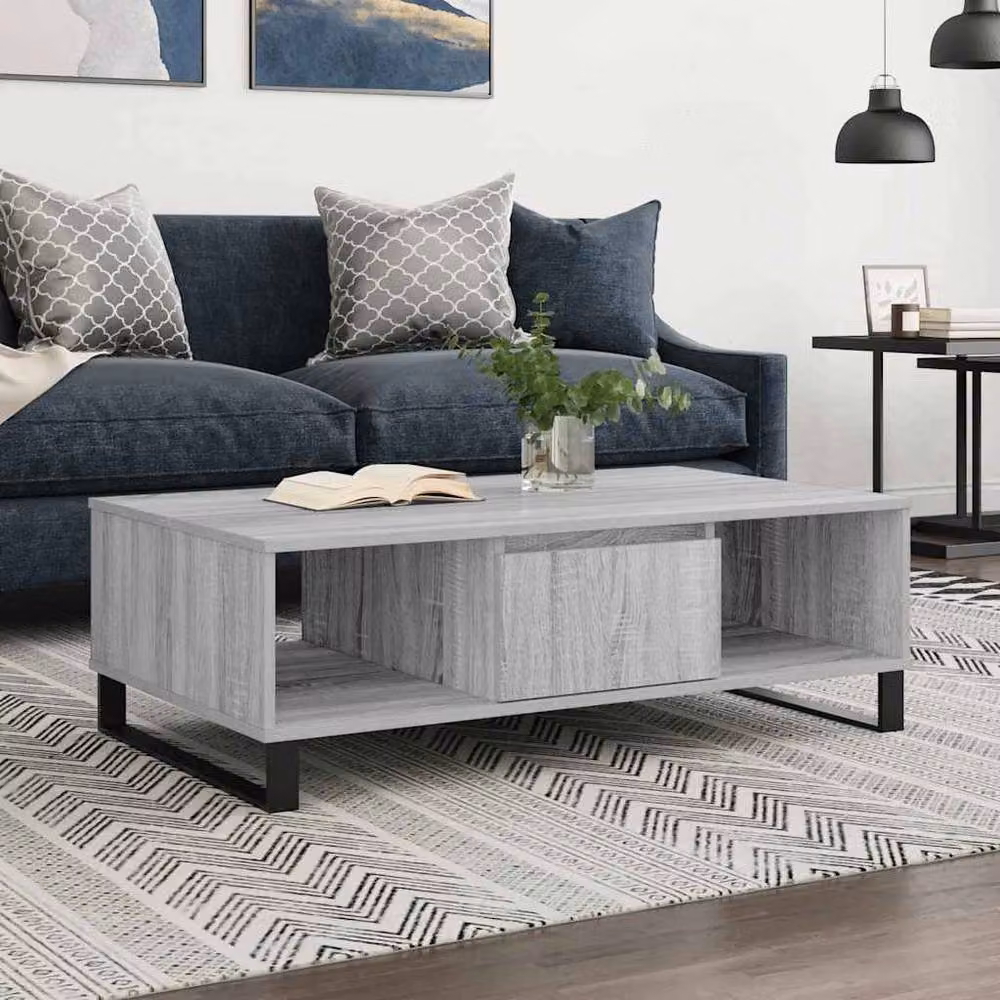 Berkfield Home Grey Sonoma Coffee Table, W/D/H: 104 x 60 x 35 cm – 2