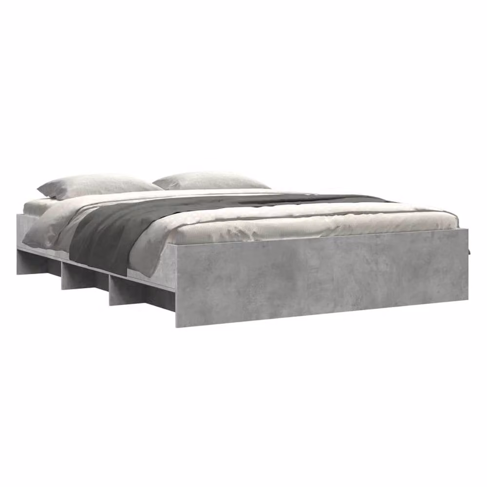Berkfield Home Bed Frame in Concrete Grey, W/D/H: 160 x 200 cm – 3