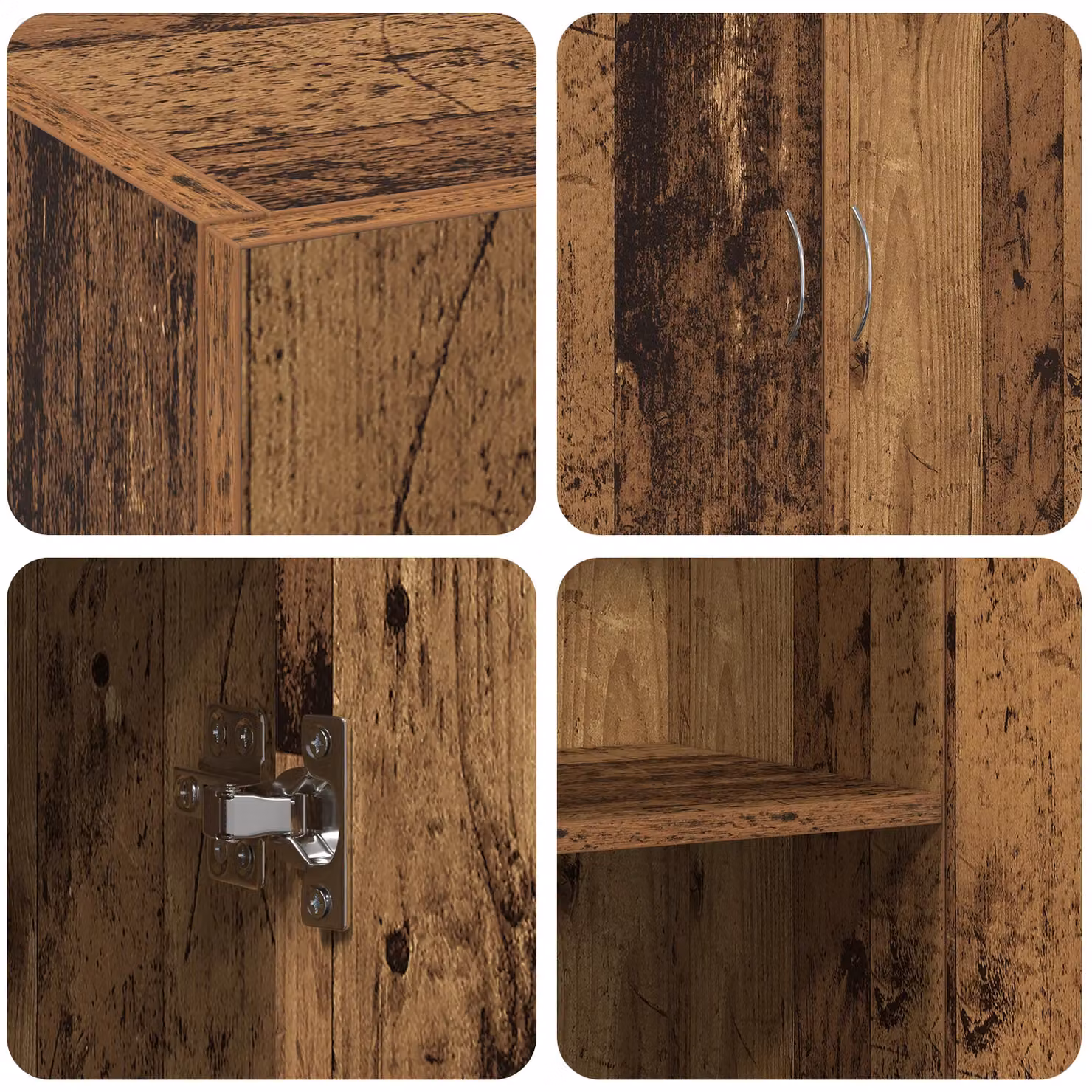 Berkfield Home Office Cabinet in Brown Rustic Wood, W/D/H: 60 x 32 x 77.5 cm – 5