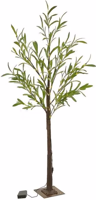 Kelvenix Solar Powered Olive Tree with 150 Warm White Microdot LED Lights, Height: 120 cm – 1