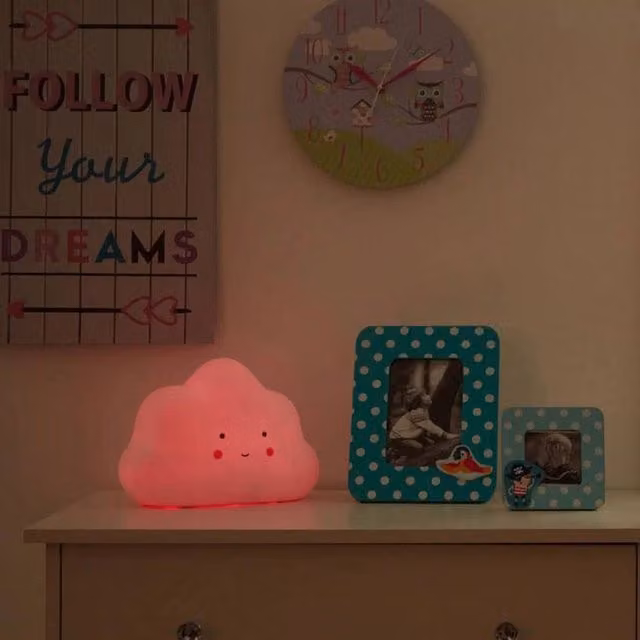 Orsina Kids Cloud Ceramic Night Light in White or Pink, W/D/H: 15.0 x 18.0 x 25.0 cm – 2
