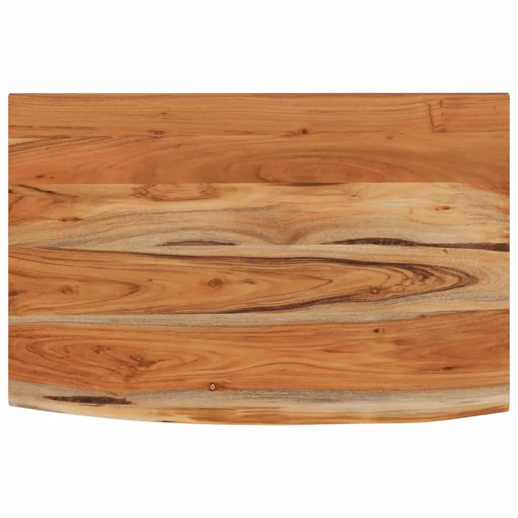Berkfield Home Rectangular Acacia Solid Wood Wall Shelf with Live Edge, Brown, W: 60 cm, D: 40 cm, H: 2.5 cm – 2