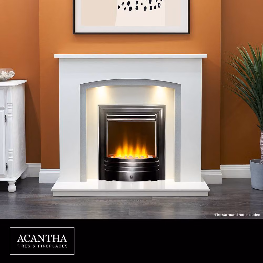 Acantha Amara Pebble Electric Fire in Black Nickel with Remote Control – 2