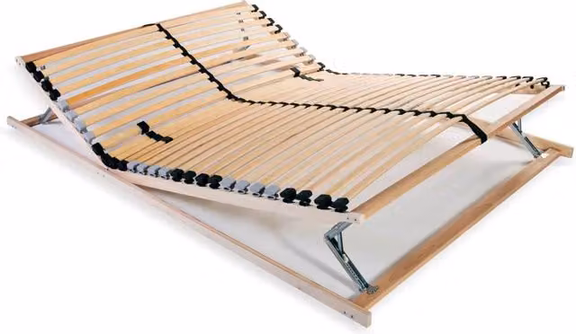 Berkfield Home Brown 7-Zone Slatted Bed Base with 28 Beech and Birch Slats W: 140 cm, L: 200 cm – 1