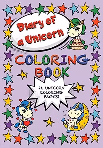 Roots in Myth Diary of a Unicorn Colouring Book for Children, Multicolour