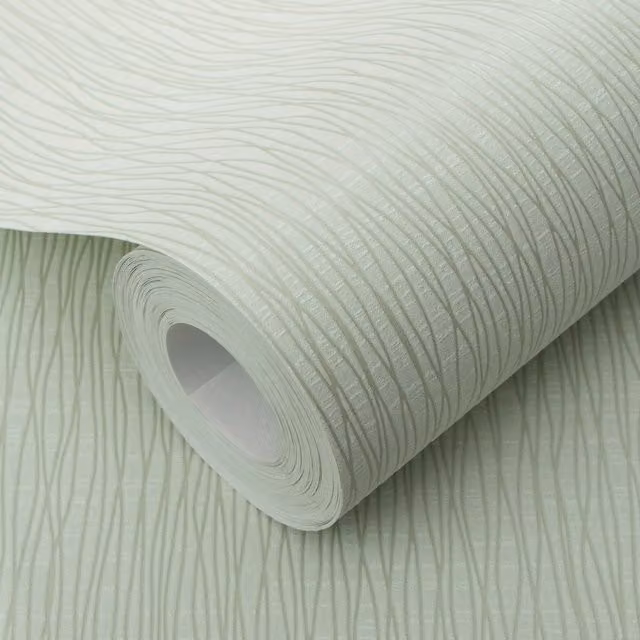 Erismann Linen Drift Green Abstract Striped Non-Woven Wallpaper