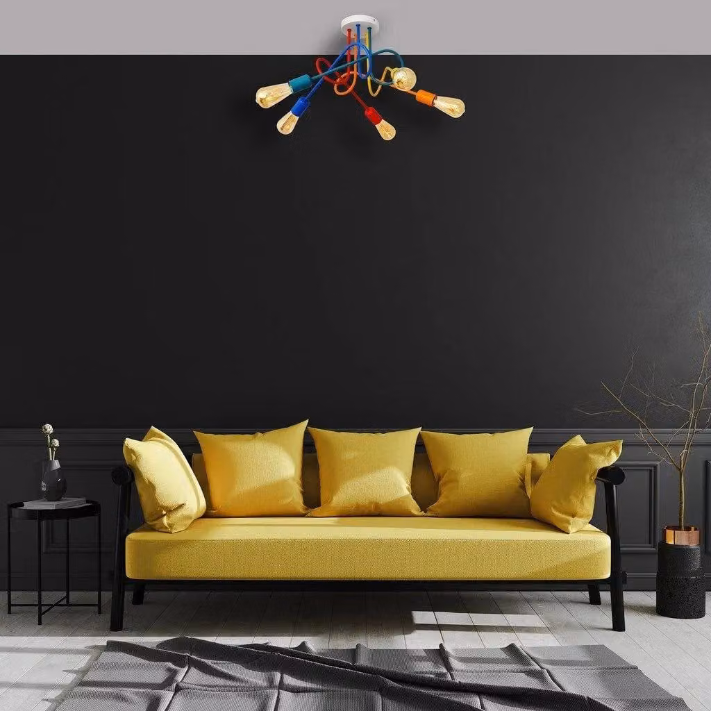 Netlighting Oxford Multi Arm Semi Flush Ceiling Light, Multicoloured, Diameter: 50 cm – 2