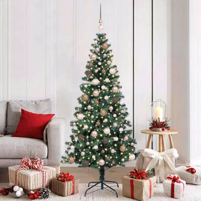 Berkfield Home Pre-lit Artificial Christmas Tree, Green, Height: 180 cm – 1