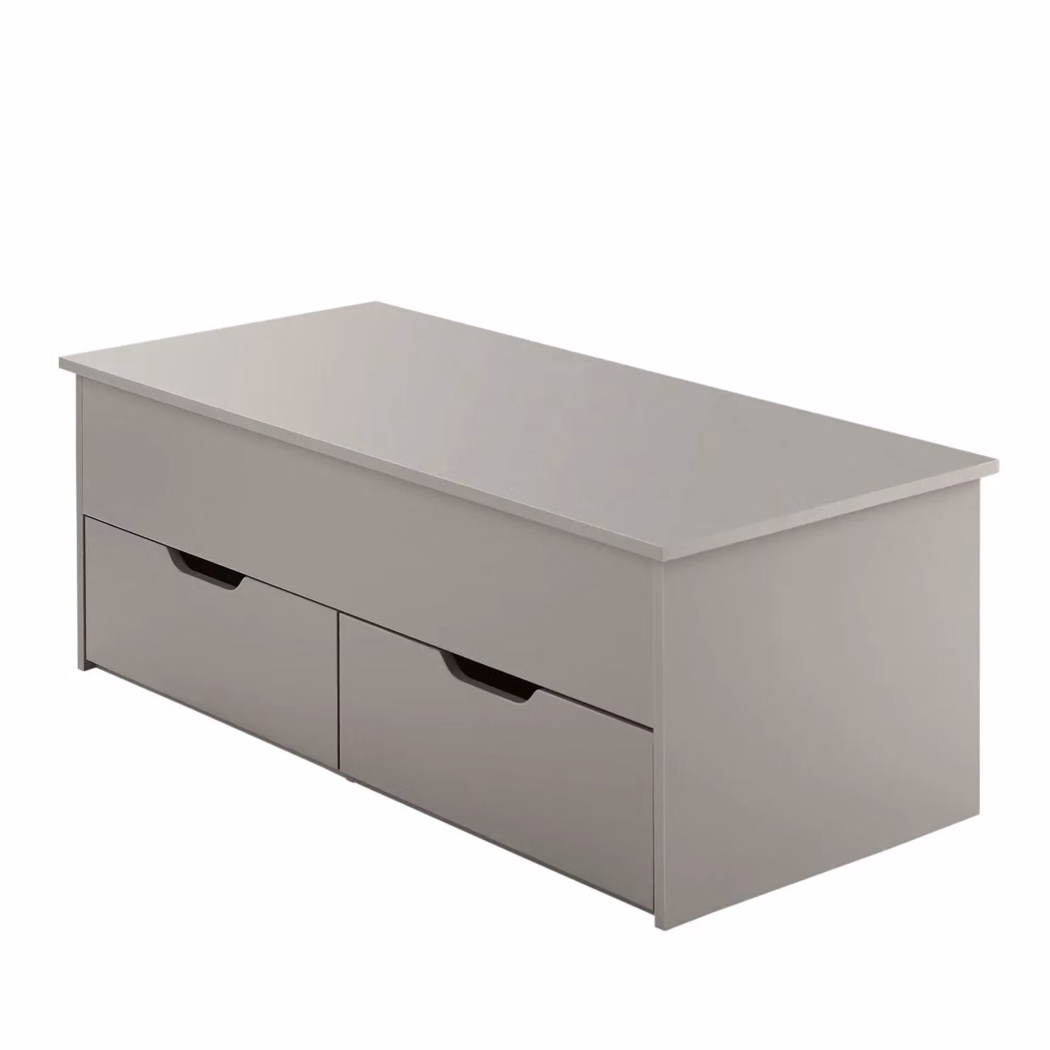 Home Source Grey Wooden Coffee Table with Lift Up Top and 2 Large Storage Drawers – 2