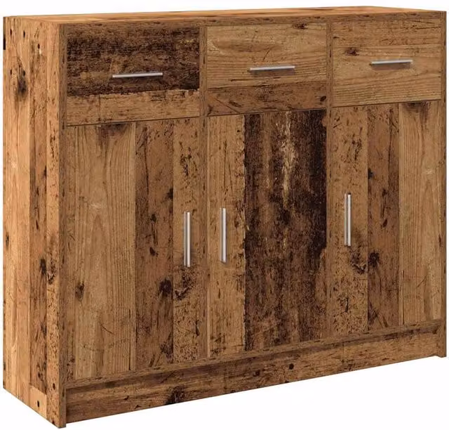 Berkfield Home Old Wood Sideboard in Brown, W/D/H: 91 x 28 x 75 cm