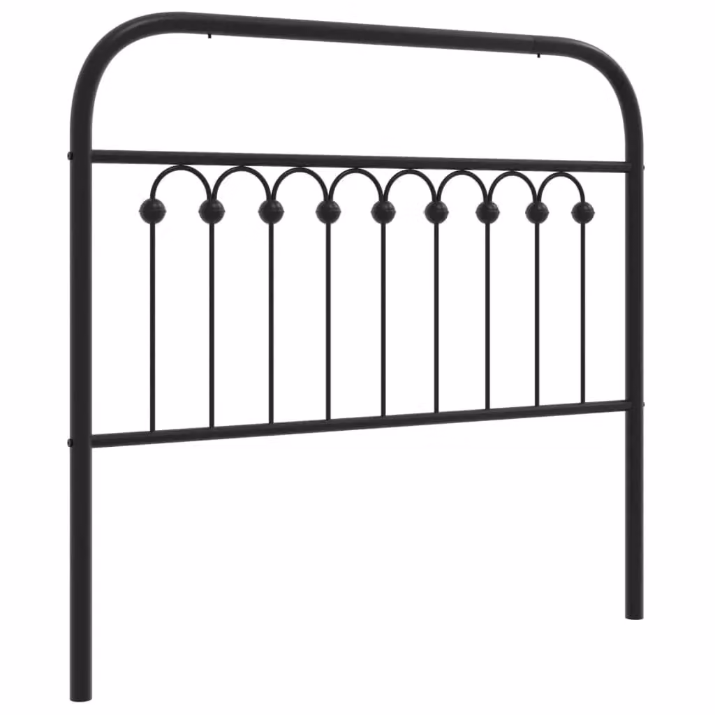 Berkfield Home Classic Metal Headboard in Black, Width: 100 cm – 2