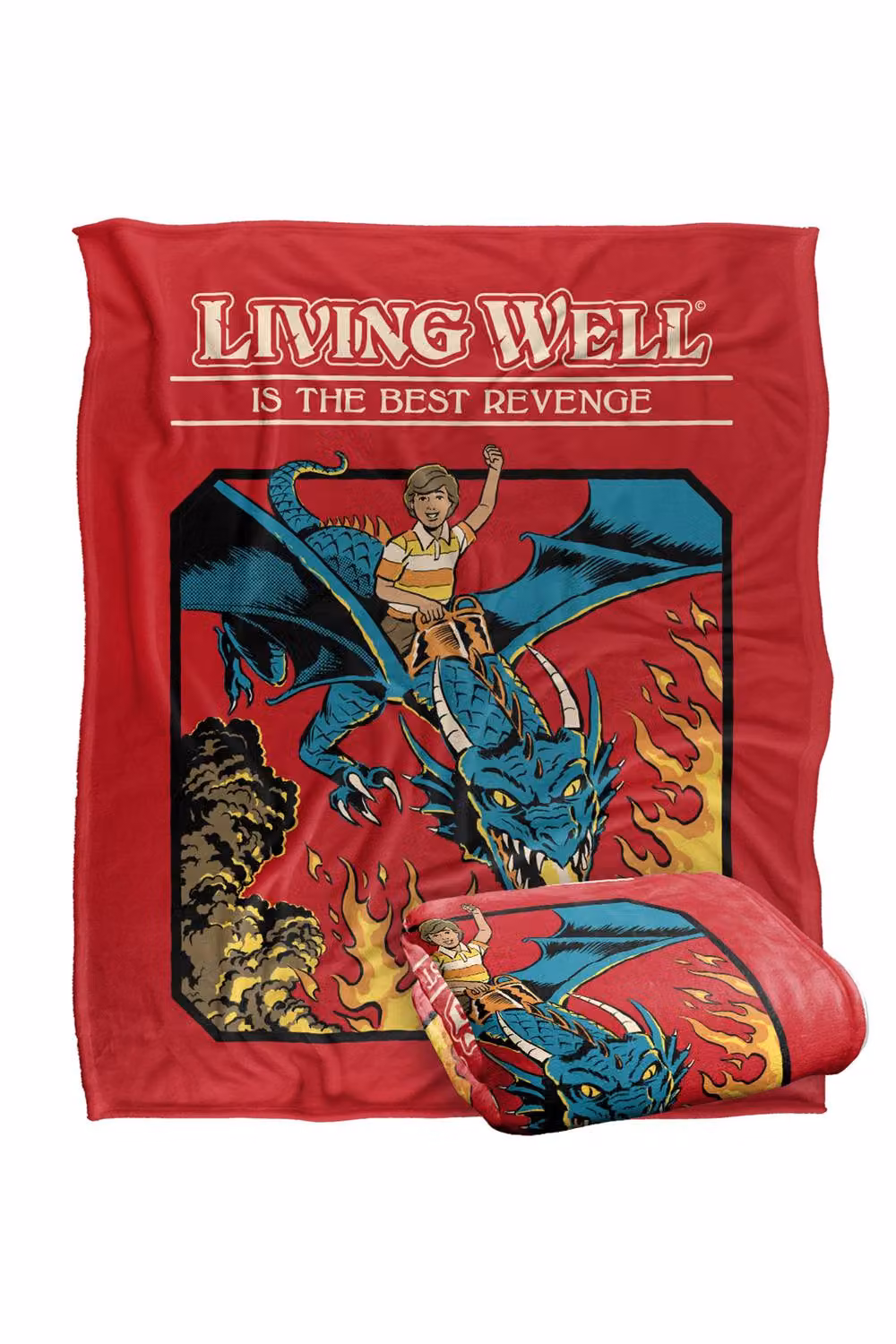 Steven Rhodes Living Well Multicolour Super Soft Fleece Throw Blanket W/D/H: 152 x 127 cm – 2