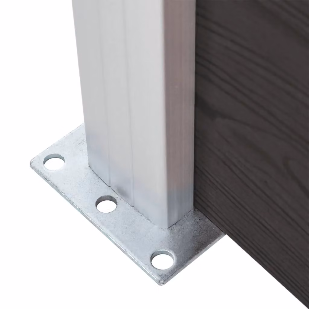 Berkfield Home WPC Fence Panel, Black, W: 175 cm, H: 186 cm – 5