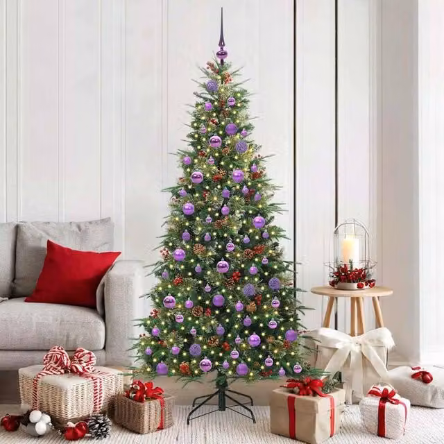 Berkfield Home Artificial Hinged Christmas Tree in Green, Height: 180 cm – 1