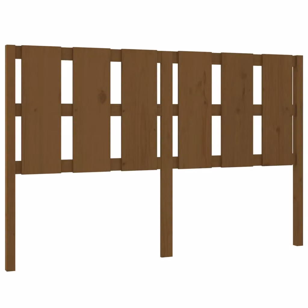 Berkfield Home Rustic Solid Pine Wood Bed Headboard, Honey Brown, W: 155.5 cm, D: 4 cm, H: 100 cm – 2