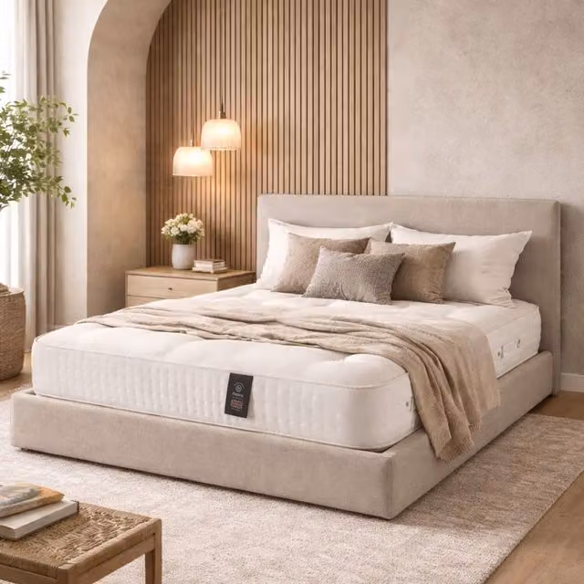 Aspire Luxury 3000 Pocket Cashmere and Wool Mattress, Medium Comfort H3 Pocket Spring Mattress, White