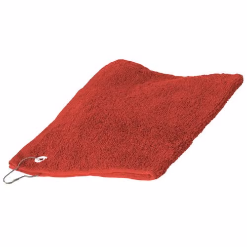 Towel City Luxury Range 550 GSM Sports Golf Towel, Red, W: 30 cm, H: 50 cm