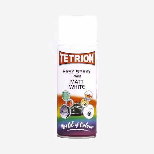 Tetrion Matt White Synthetic Resin Spray Paint, 400ml – 1