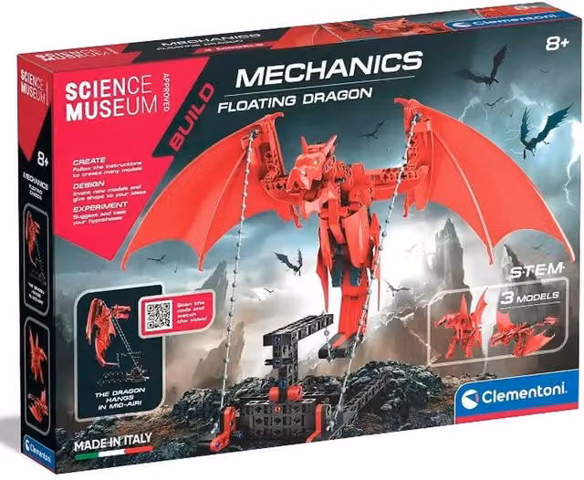 Clementoni Science Museum Mechanics Lab Building Set in Red