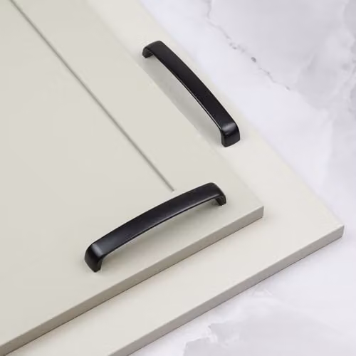 Matt Black Aluminium D-Bar Cabinet Handle with 160mm Fixing – 2