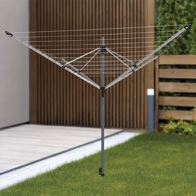 My Laundry 4 Arm Rotary Airer in Grey with 50m Drying Capacity