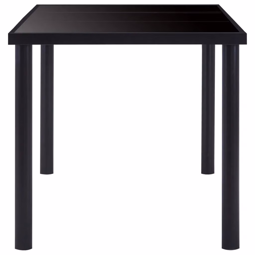 Berkfield Home Modern Rectangular Dining Table in Black Glossy Tempered Glass, W/D/H: 200 x 100 x 75 cm – 2