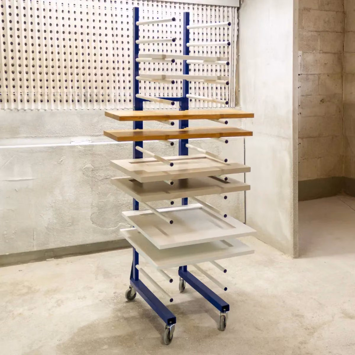 Monstershop 2 Way Connector Separator for Combi Spray Drying Rack Trolley, Blue Powder-Coated Steel – 2