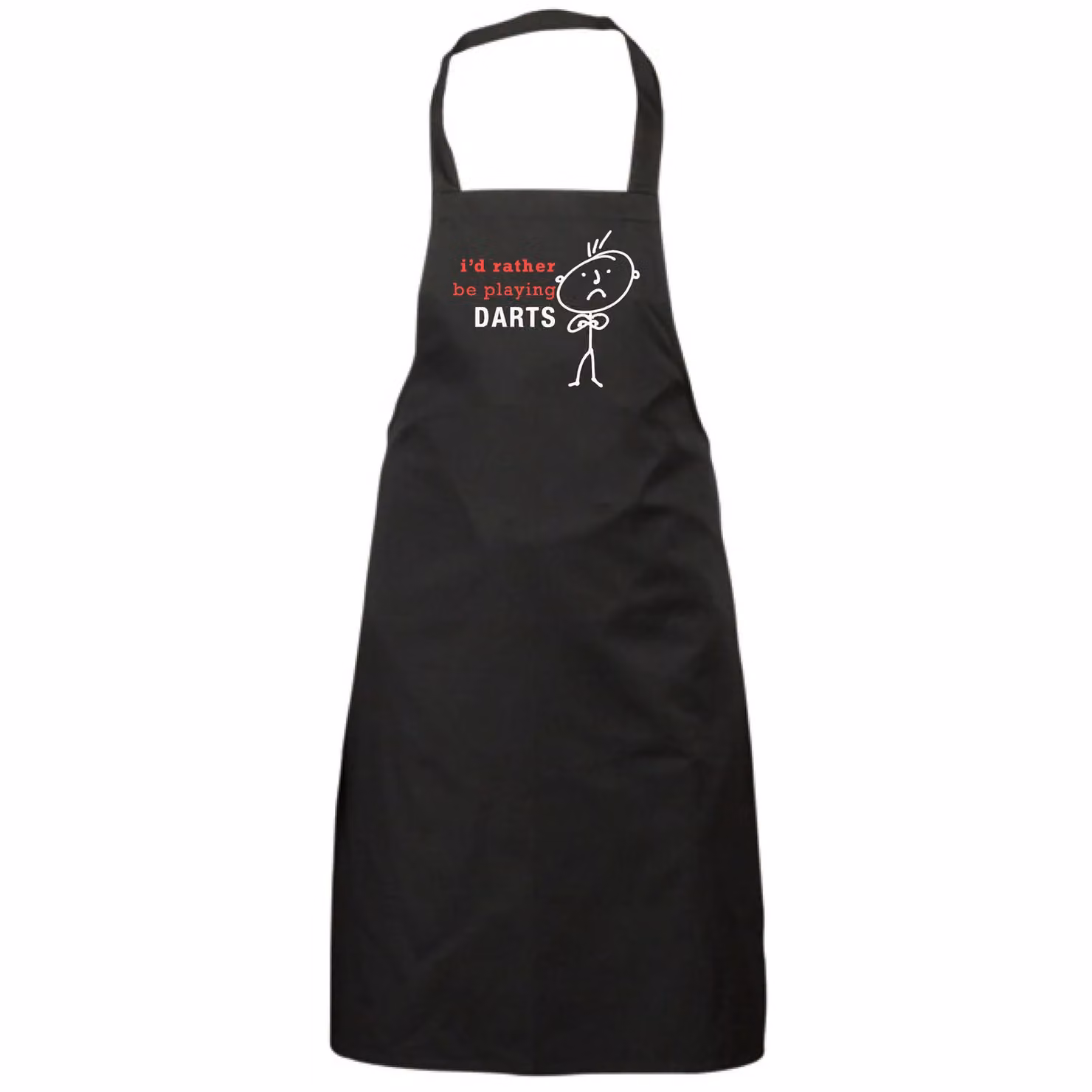 60 Second Makeover Men's I'd Rather Be Playing Darts Black Apron – 2