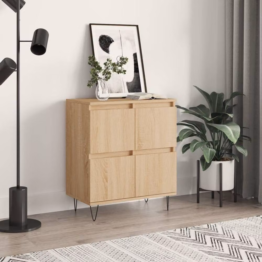 Berkfield Home Sonoma Oak Sideboard in Light Brown, W/D/H: 60 x 35 x 70 cm – 2
